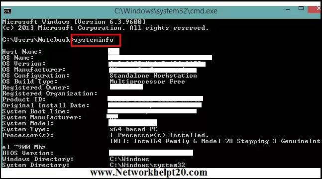 SYSTEMINFO (System Information).